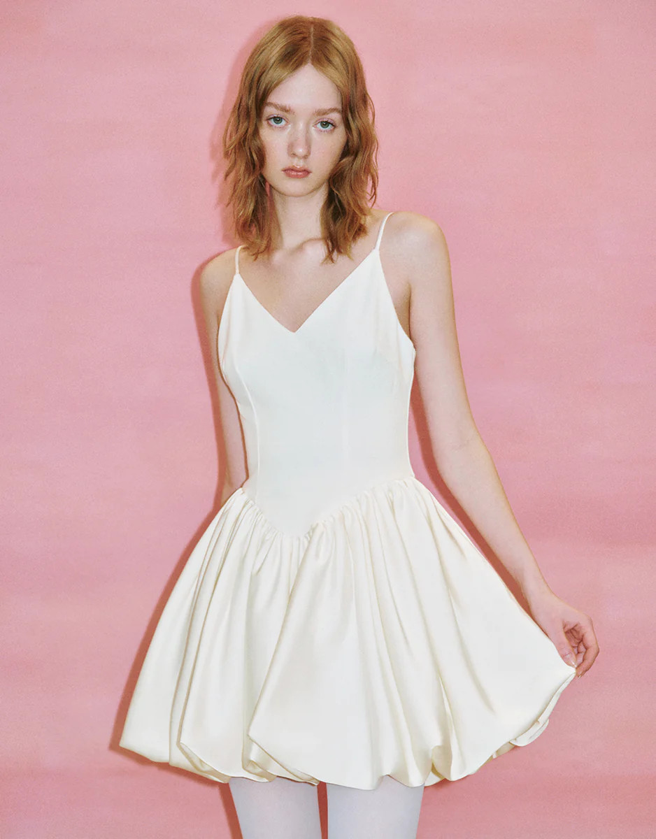 V-Neck A-Line Cami Dress | Urban Revivo