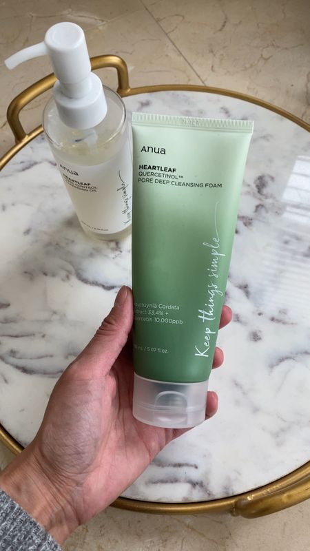 Facial cleanser. Morning skincare routine. Amazon find. Cream cleanser smells like spa and gently cleans your skin without stripping it. 
Facial oil cleanser is good for dry skin and as a first cleanse, followed by the cream cleanser for double cleansing on makeup days. 
Clean beauty products  

#LTKfindsunder50 #LTKbeauty #LTKover40