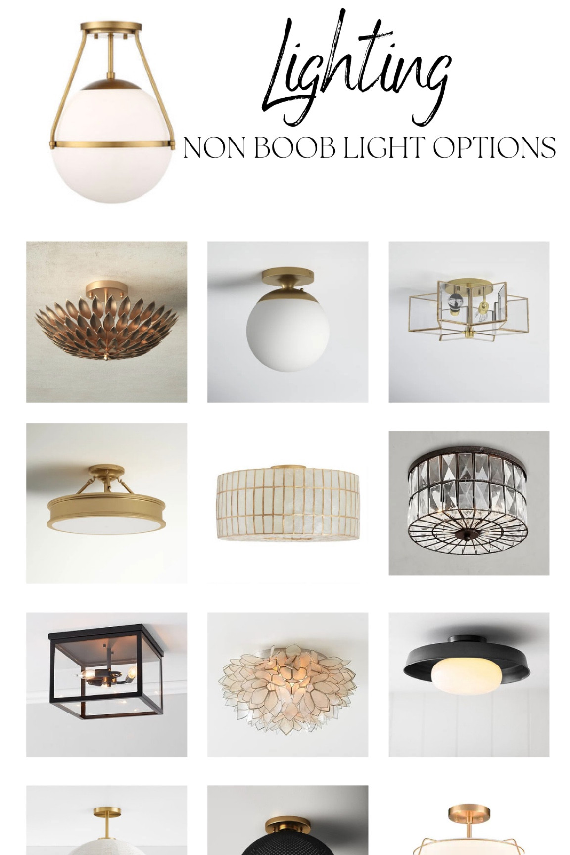 Ceiling lighting in
Loving- non boob light options! 

#LTKhome