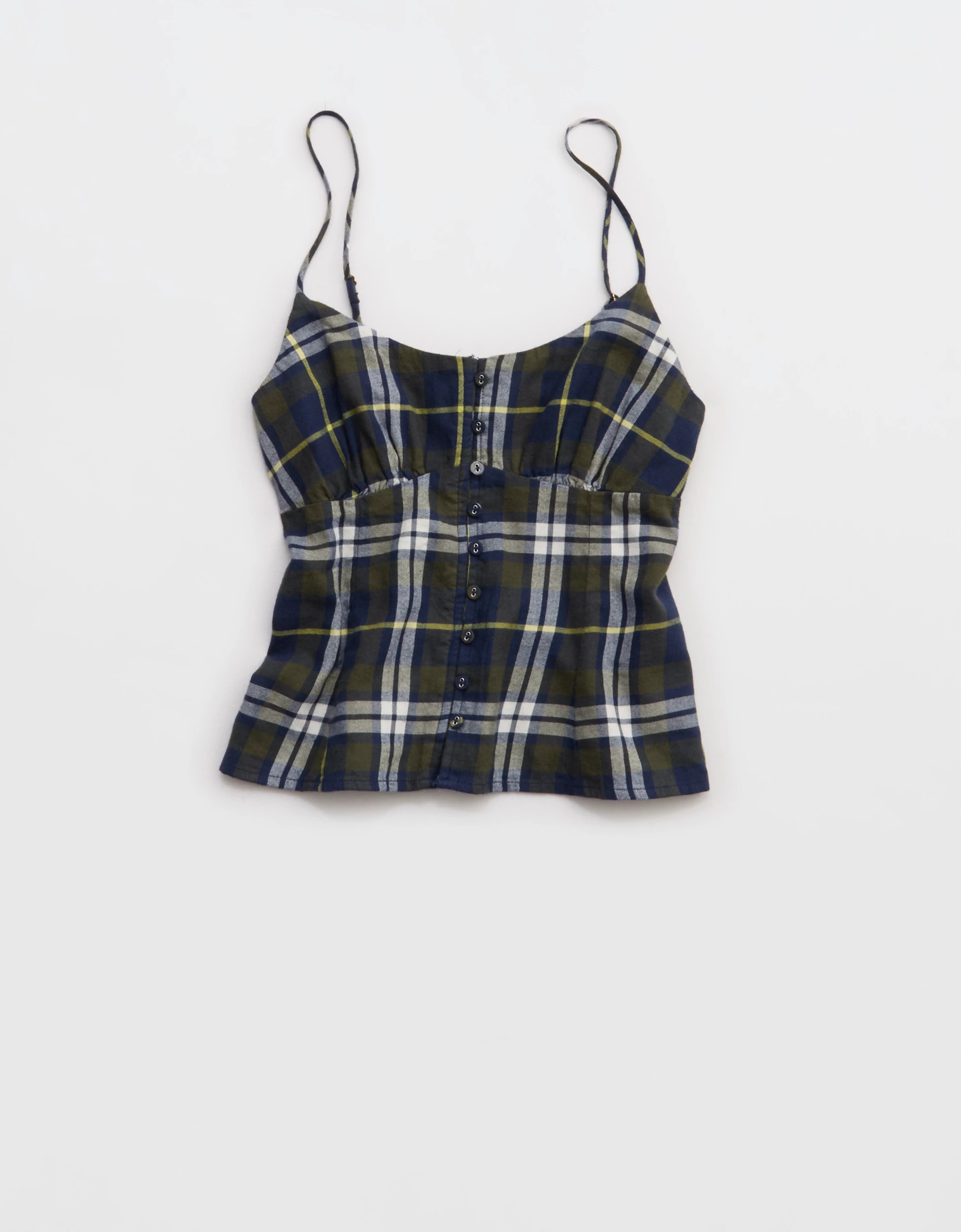 OVERSLEPT by Aerie Flannel Tank Women's Navy M | Aerie