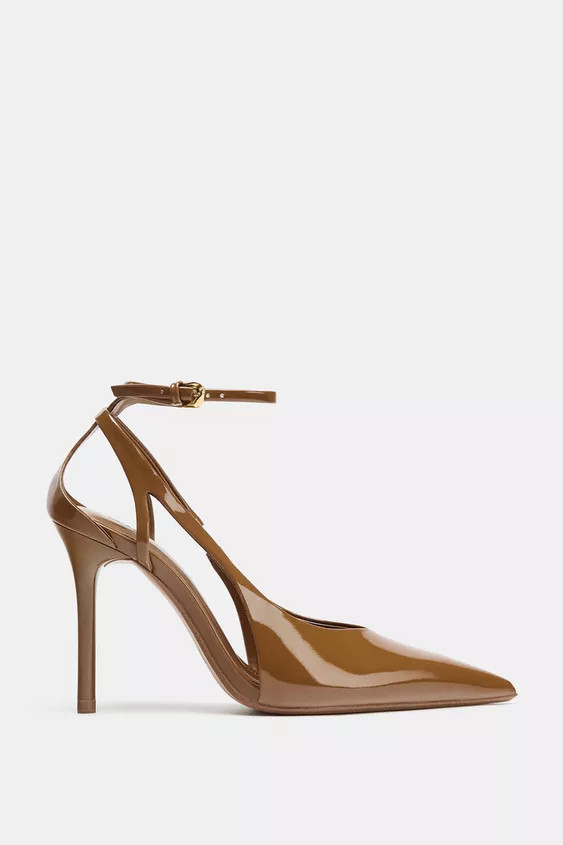 PATENT-EFFECT HEELED SHOES | Zara US