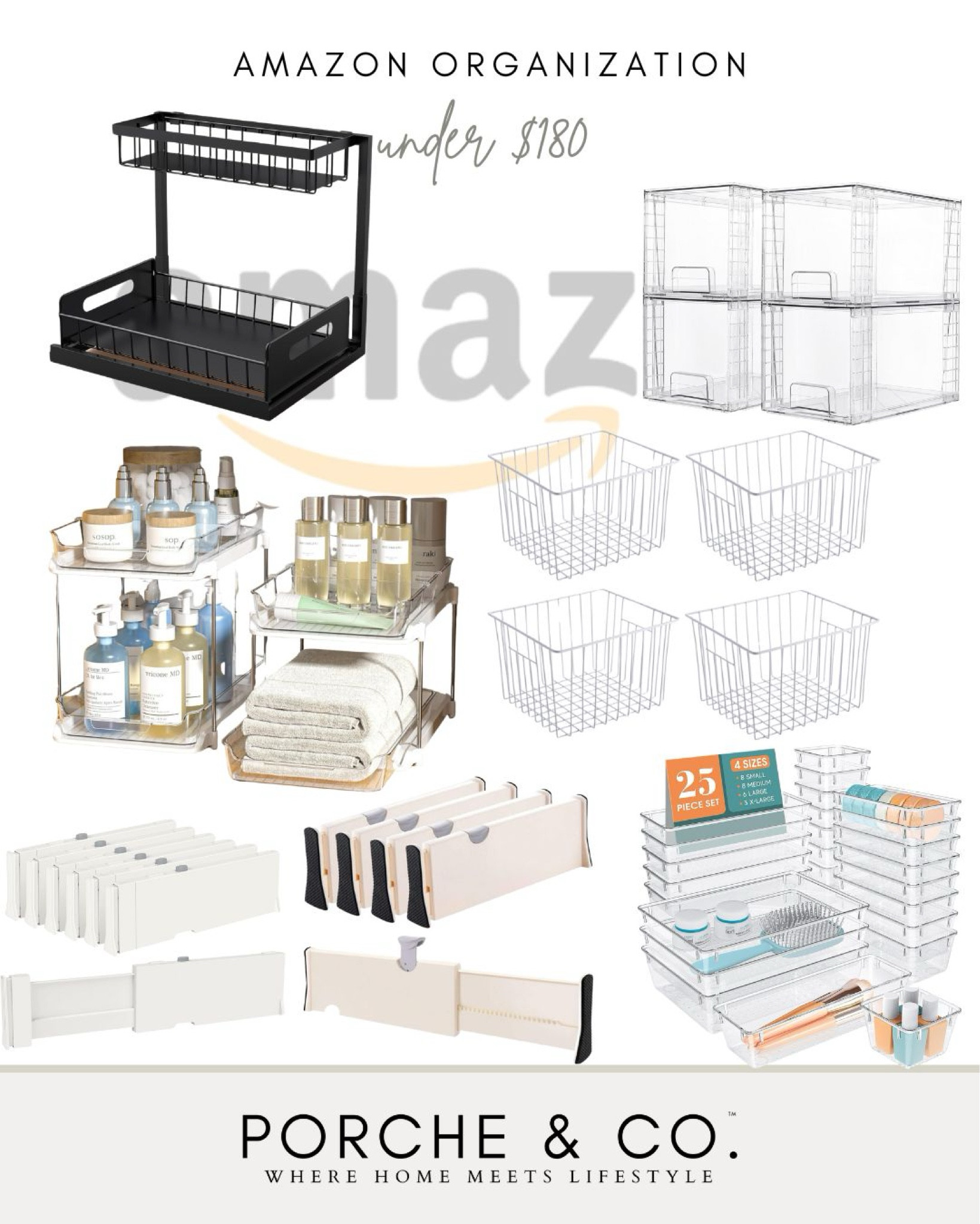 Amazon organization, under cabinet organizing, new year, organizing 
#porcheandco

#LTKHome