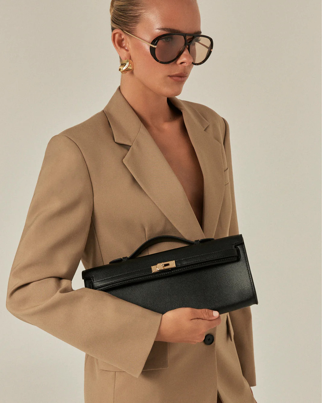 HADLEY HANDLE BAG - BLACK SAFFIANO - Handbags - Billini | Billini AU