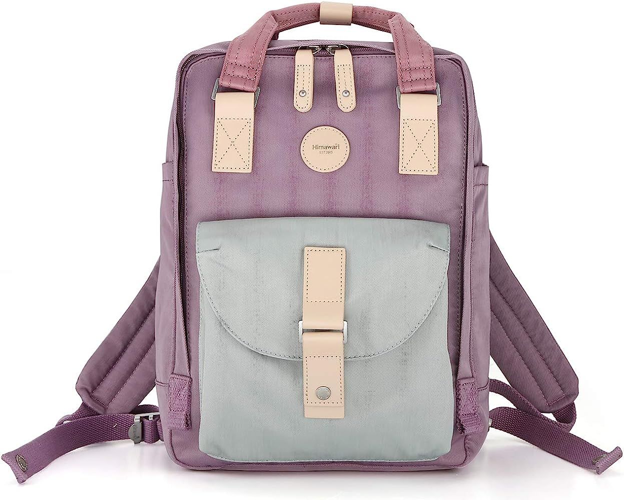 Himawari School Waterproof Backpack 14.9 inch College Vintage Travel Bag for Women and Men,14 inc... | Amazon (US)