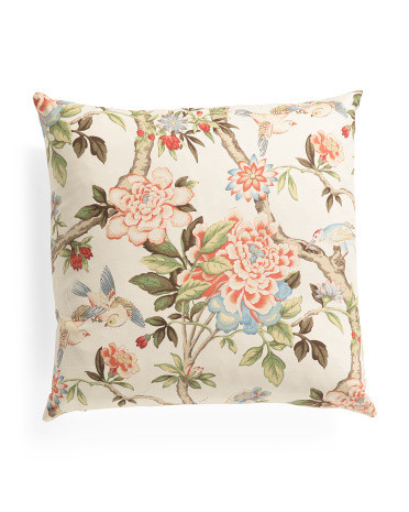 Made In Usa 22x22 Feather Filled Floral Pillow | TJ Maxx