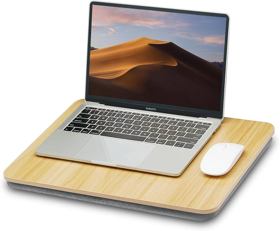 Portable Lap Laptop Desk with Pillow Cushion, Fits up to 15.6 inch Laptop, Lap Stand for Bed & Co... | Amazon (US)