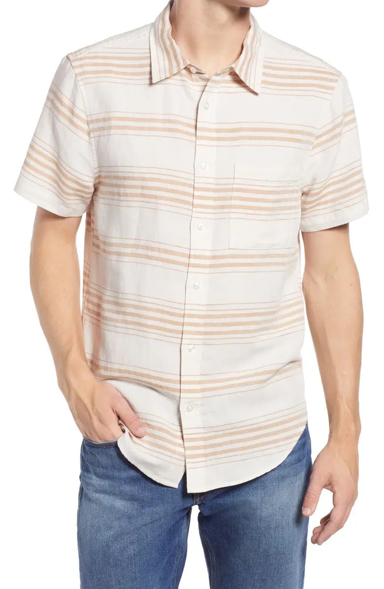 Reeves Stripe Short Sleeve Perfect Shirt | Nordstrom