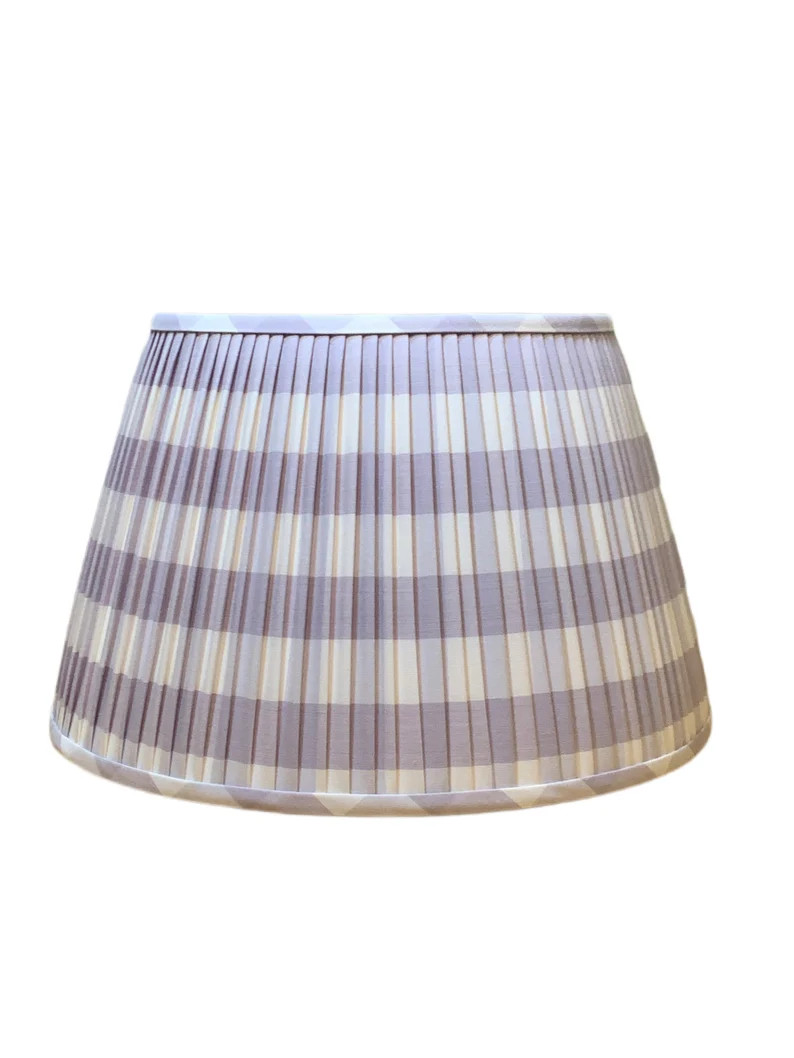 Lilac Camden Check Pleated Lampshade- Lamp Shade-Lilac buffalo check Pleated sconce chandelier sh... | Etsy (US)