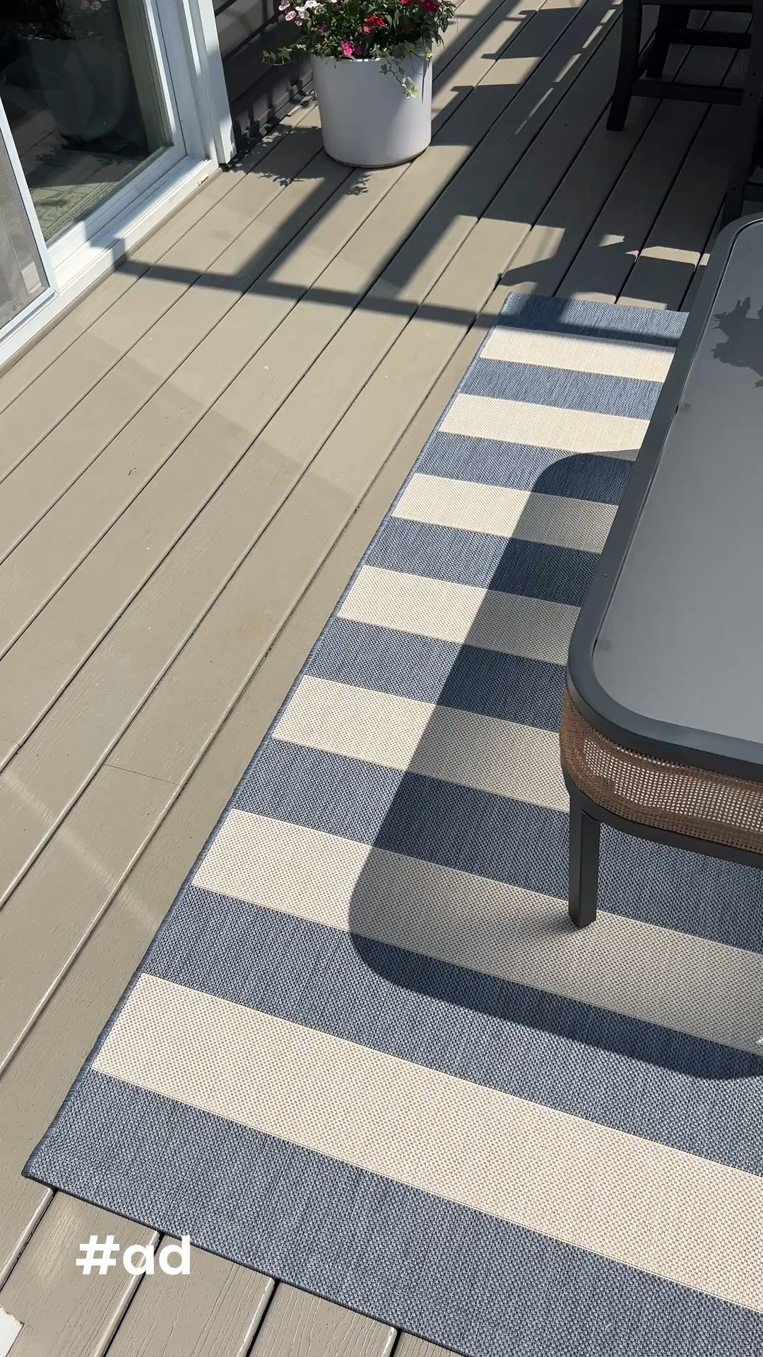 I’m all about using an outdoor rug to make a space feel more like an indoor room. This blue striped one from @loweshomeimprovement is fantastic! #ad #LowesPartner

#LTKHome #LTKSaleAlert #LTKSeasonal