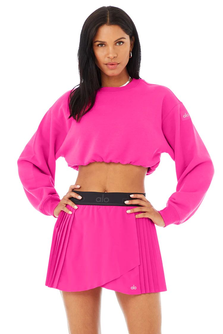 Devotion Crew Neck Pullover - Neon Pink | Alo Yoga