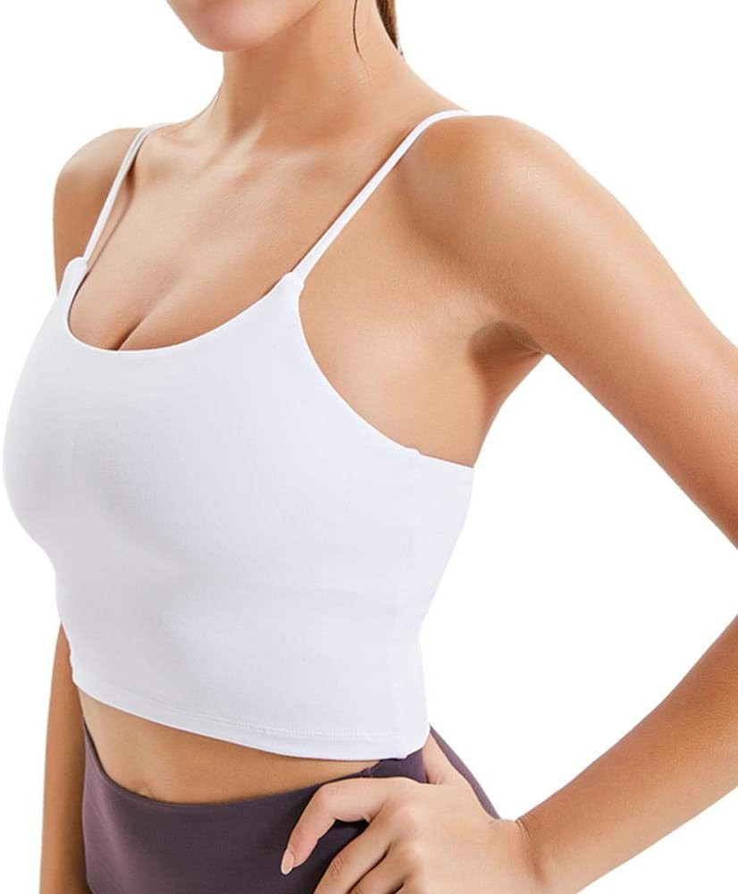 Willit Women's Padded Sports Bra Yoga Fitness Workout Running Shirts Athletic Tank Top | Amazon (US)