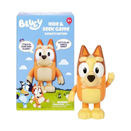 Bluey Game Hide and Seek Electronic Bingo Figure, Articulated, Musical Kids Figurines with Dance Mode, Interactive Toddler Figurine Toys for Ages 3+ | Amazon (US)
