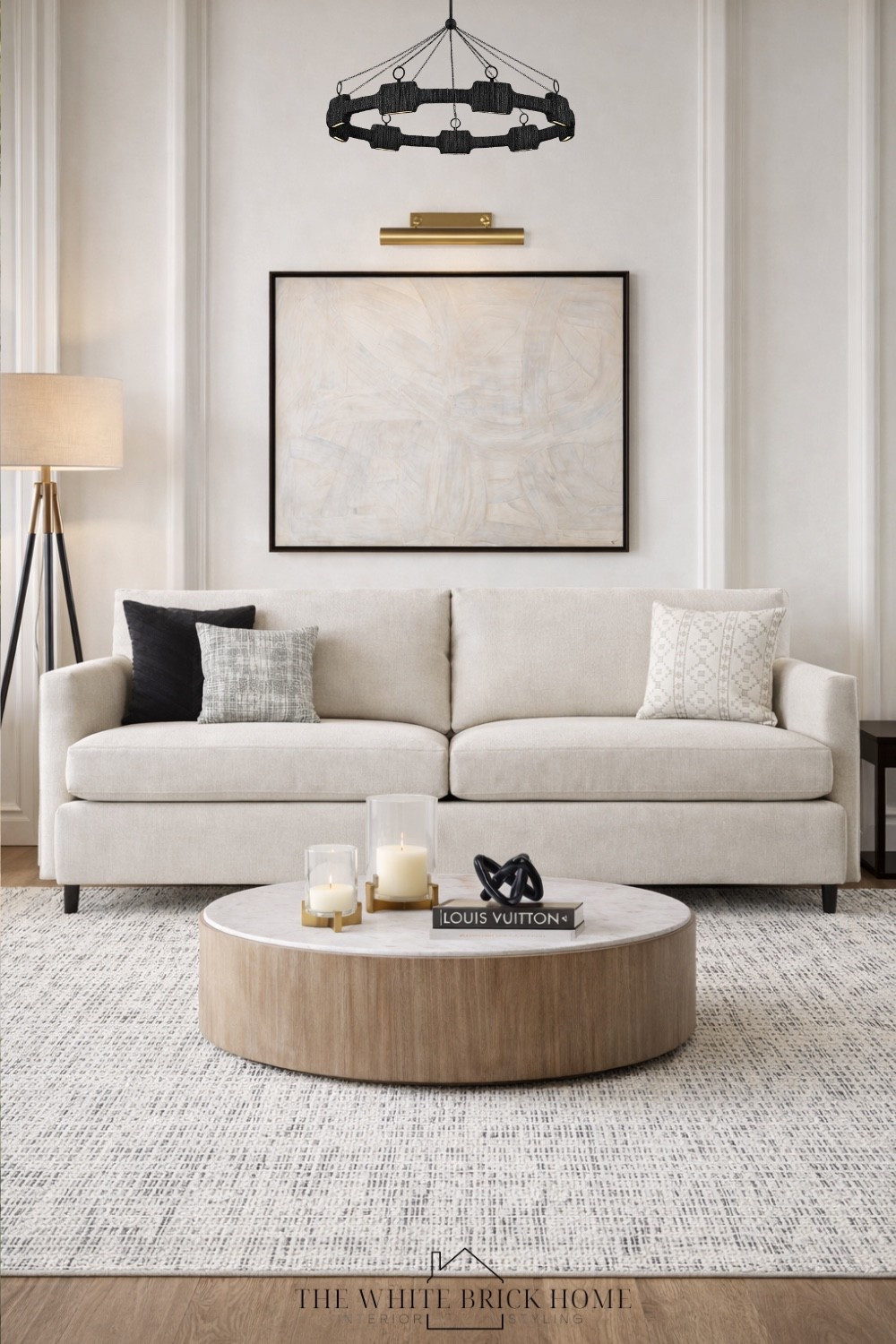 A stunning living room moment - pair this comfortable sofa with two accent chairs for a beautiful, modern living space. 
🖤🖤
Living room, living room decor, living room ideas, sofa, couch, coffee table, living room ideas, living room coffee table, wall art, side table, throw pillows, floor lamp, home accents, home accessories, coffee table decor ideas, picture light, area rug, rug, living room rug, crate and barrel, pottery barn 


#LTKSeasonal #LTKSaleAlert #LTKHome