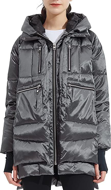 Amazon.com: Orolay Women's Thickened Down Jacket Hooded Darkgray L : Clothing, Shoes & Jewelry | Amazon (US)