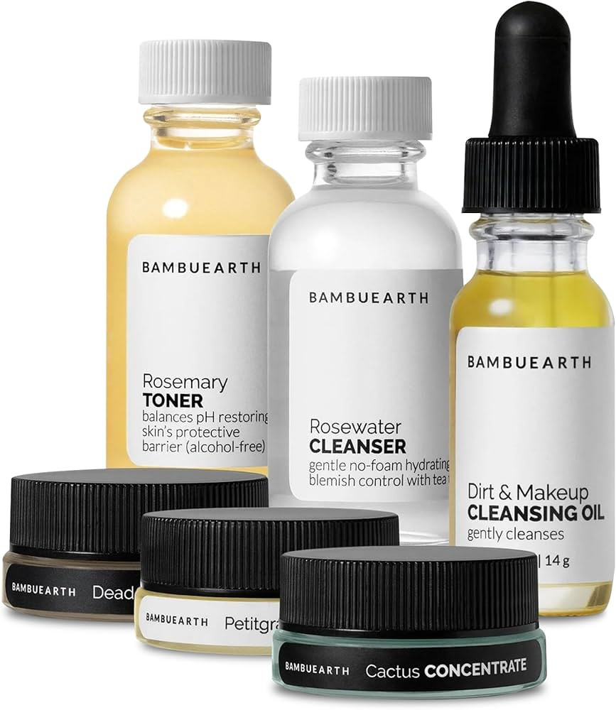 Bambu Earth Natural Skincare Starter Kit, 6 pieces - Organic Ingredients - Includes Dead Sea Mud ... | Amazon (US)