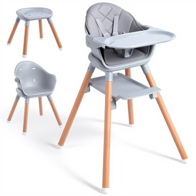 Baby High Chair for Babies and Toddlers Solid Wood Legs 5-Point Harness Adjustable Footrest Tray | Target