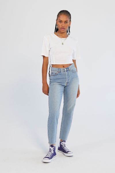 BDG High-Rise Slim Straight Jean - Light Wash - Blue 24 at Urban Outfitters | Urban Outfitters (US and RoW)