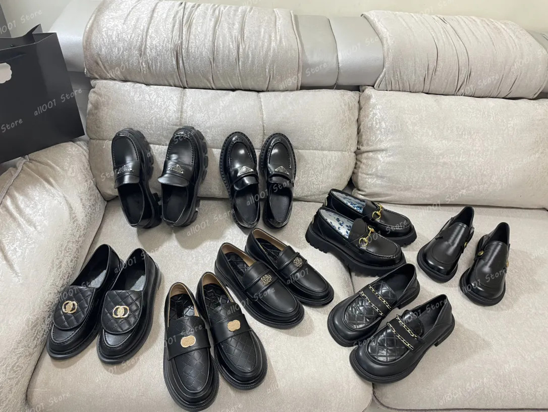 loafers Dress Shoes Designer Fall Leather Ringer Multiple Styles Small Leather ballet flats High ... | DHGate