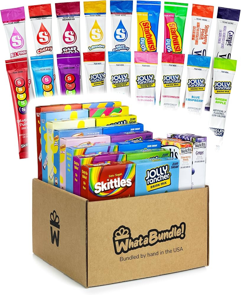 WhataBundle! Water Flavoring Packets - 18 Candy Flavors of Flavored Water Packets - 108 Servings ... | Amazon (US)