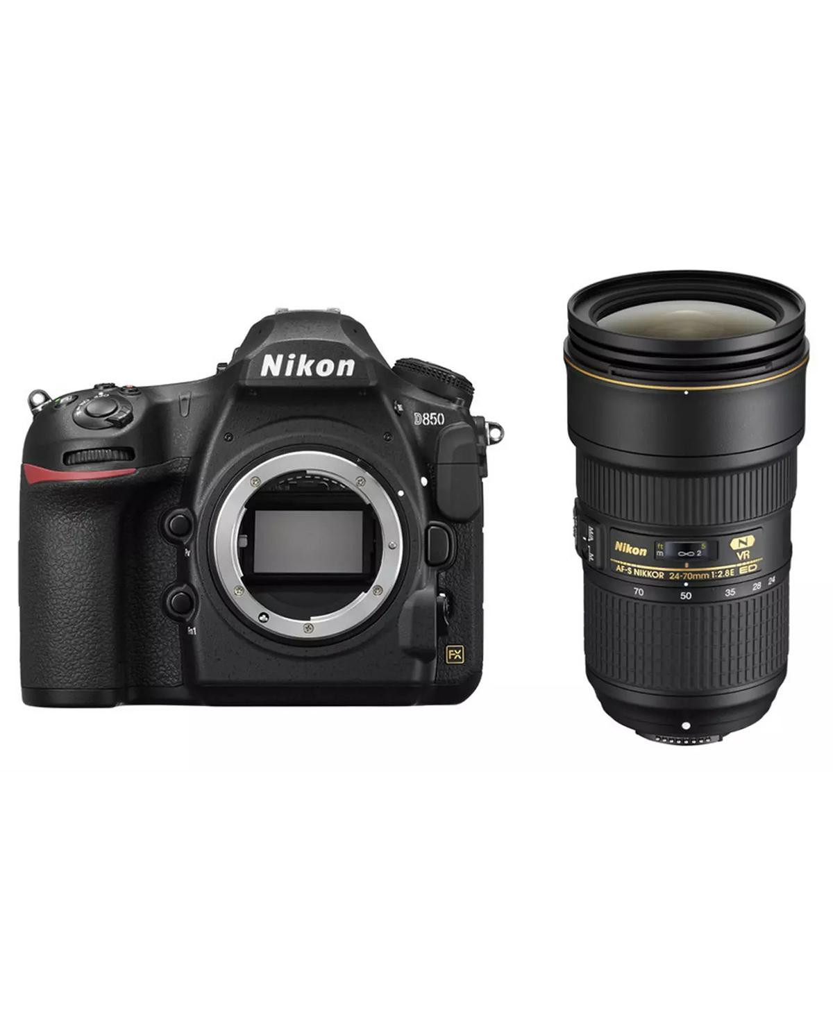 Nikon D850 Dslr Camera with Af-s Nikkor 24-70mm f/2.8E Ed Vr Lens - Black | Macy's