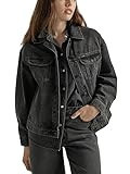 Wrangler Women's Relaxed Fit Girlfriend Denim Jacket, Nashville, X-Large | Amazon (US)