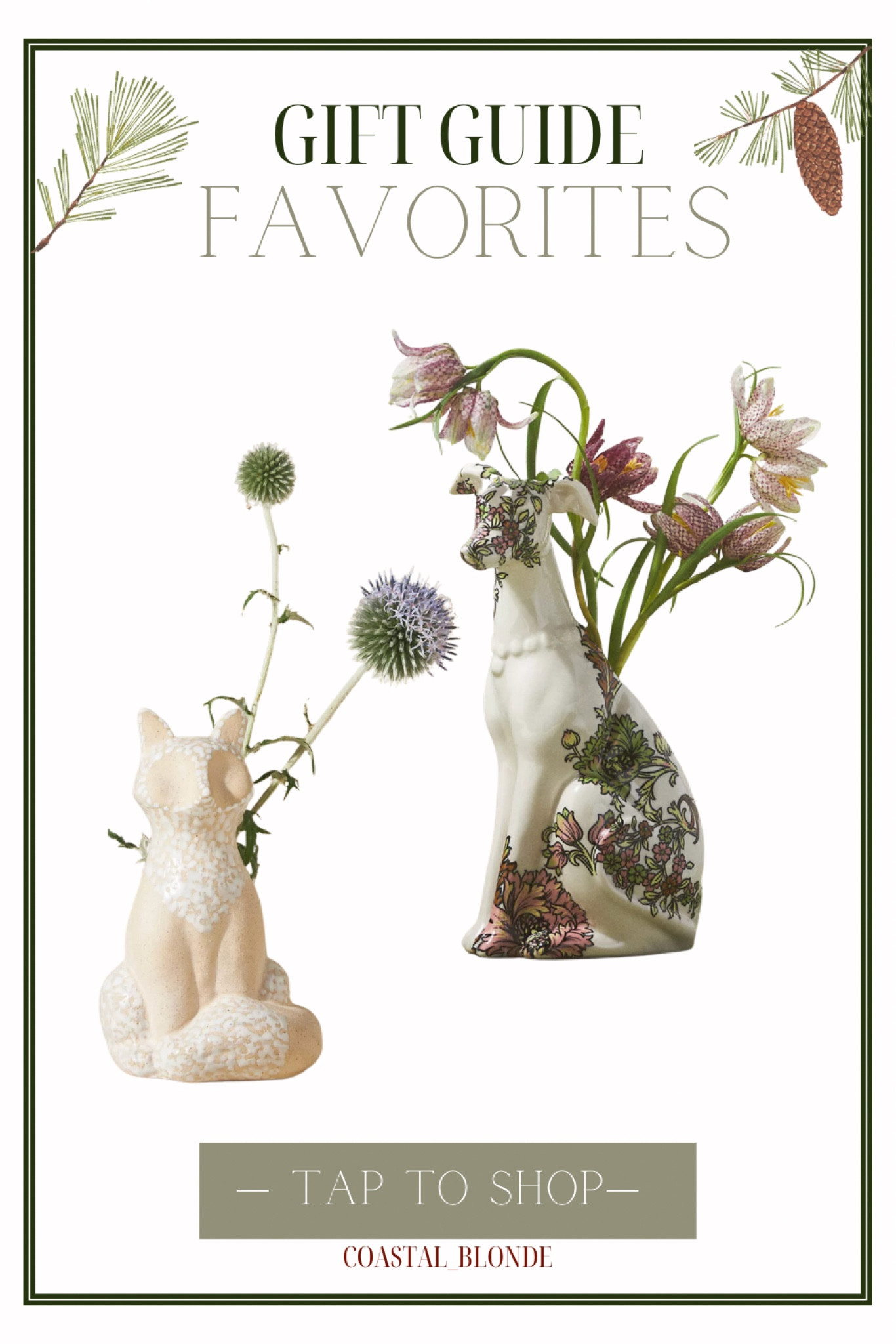 Floral vase dog and fox Anthropologie gift guide 

#LTKGiftGuide #LTKhome #LTKHoliday