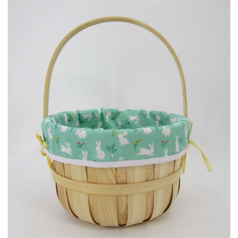 12" Chipwood with Liner Easter Basket Bunny and Flower Pattern - Spritz™ | Target