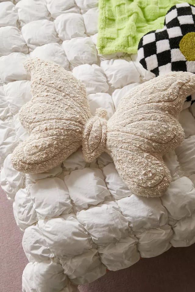 Boucle Butterfly Throw Pillow | Urban Outfitters (US and RoW)