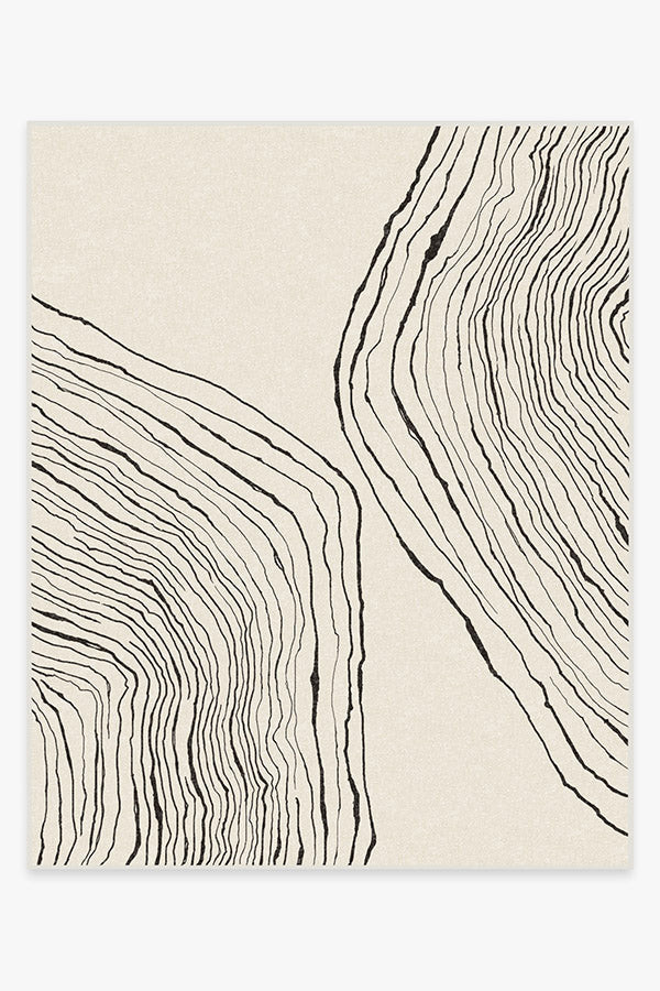 Nina Takesh Seine Black & Ivory Rug | Ruggable