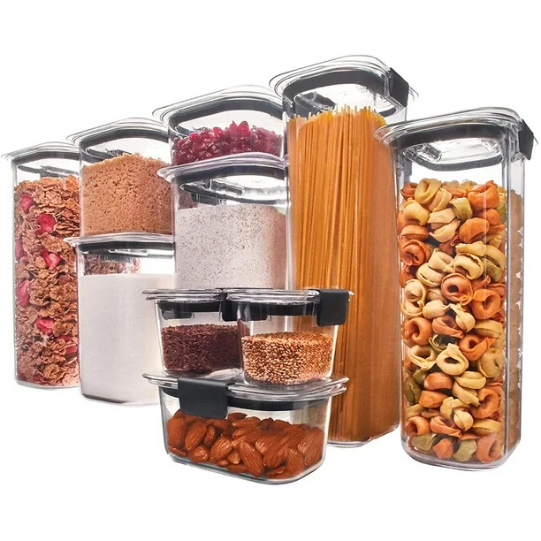 Rubbermaid Brilliance Pantry Organization & Food Storage Containers with Airtight Lids, Set of 10... | Walmart (US)