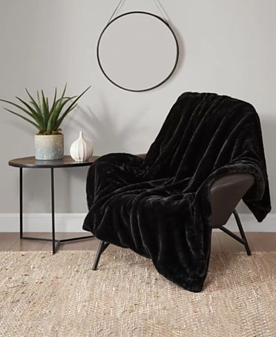 Plush Throw Collection, Brushed Luxury Oversized Throw, 50" x 70" | Macy's