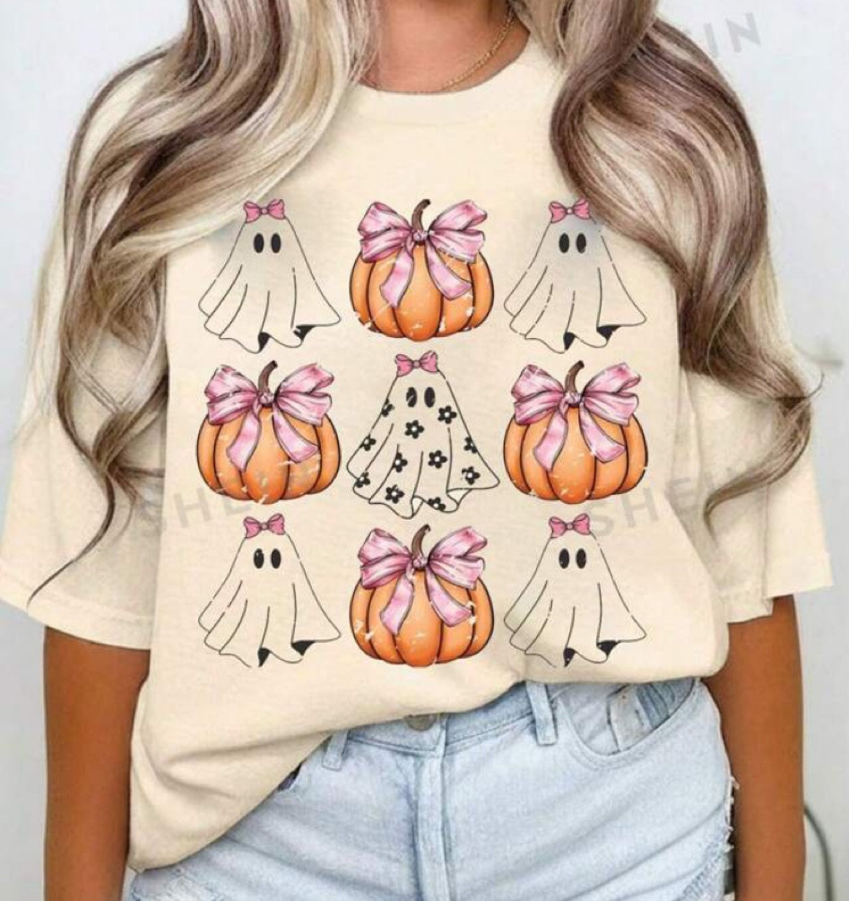 Fall graphic tshirt/ Halloween graphic tshirt/ SHEIN Halloween top 
