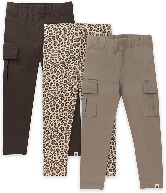 HonestBaby Multipack Leggings Skinny, Flare and Cargo Pants Organic Cotton for Infant Baby Girls,... | Amazon (US)