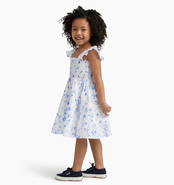 The Tiny Ellie Nap Dress - Blue Botanical | Hill House Home