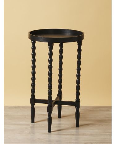 30in Wood Knobby Round Side Table | Living Room | HomeGoods | HomeGoods