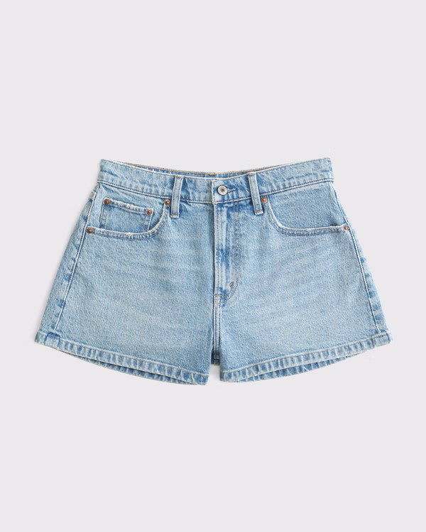 Curve Love High Rise Mom Short | Abercrombie & Fitch (US)