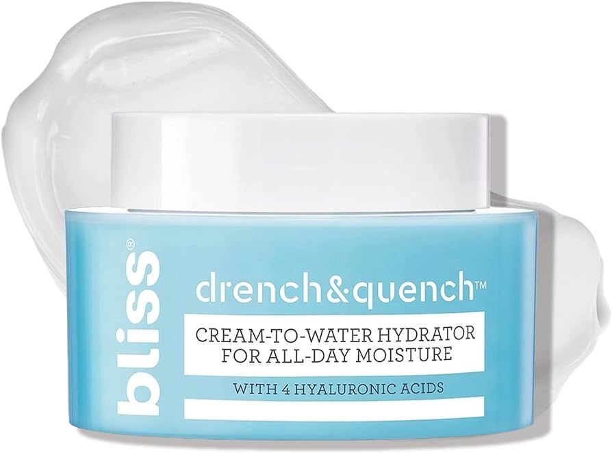 Bliss Drench & Quench Hyaluronic Acid Moisturizer for Face - 1 Fl Oz - Cream-To-Water - Hydrator ... | Amazon (US)