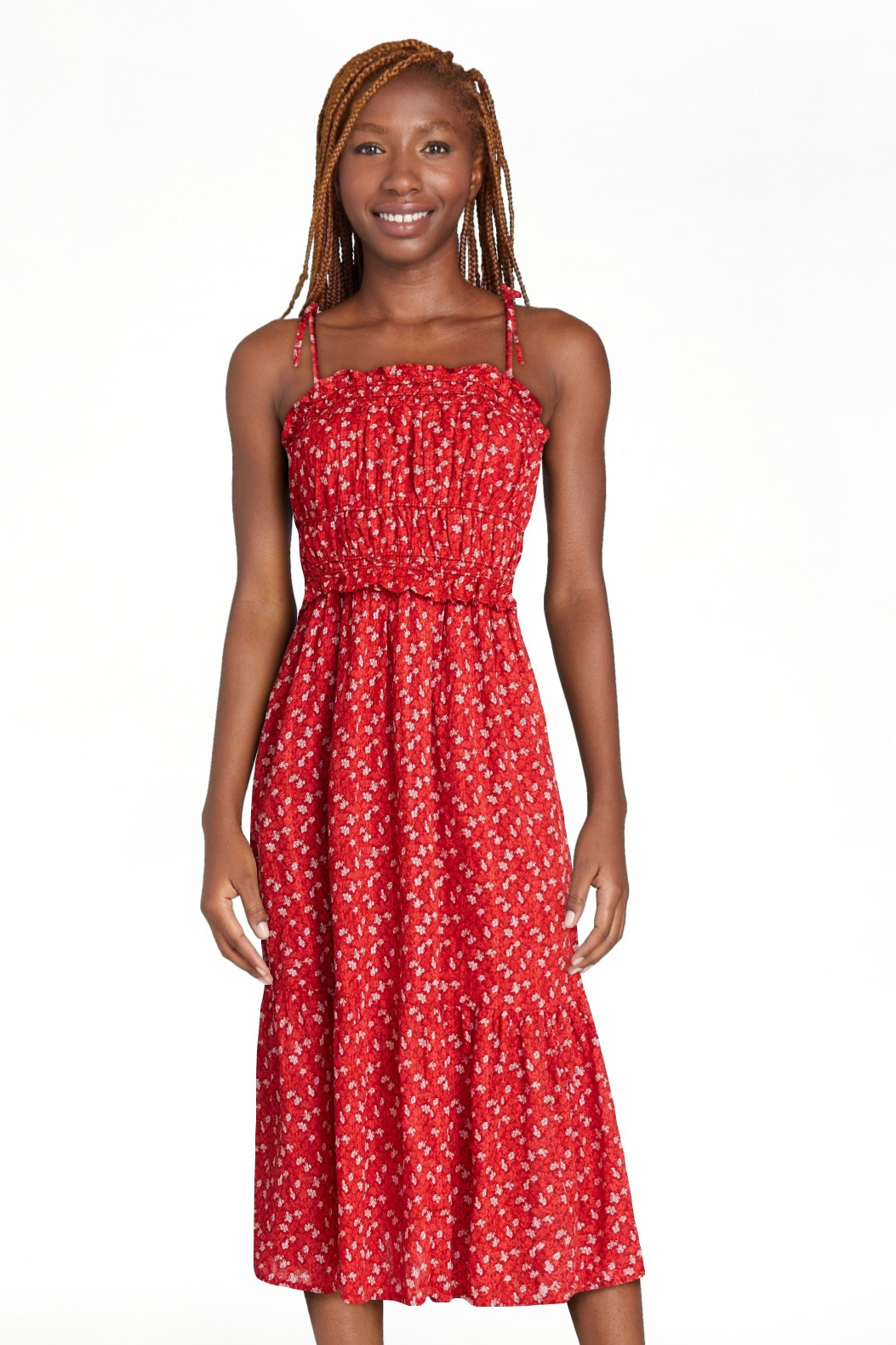 Time and Tru Women's Pipped Midi Dress, Sizes XS - XXXL | Walmart (US)