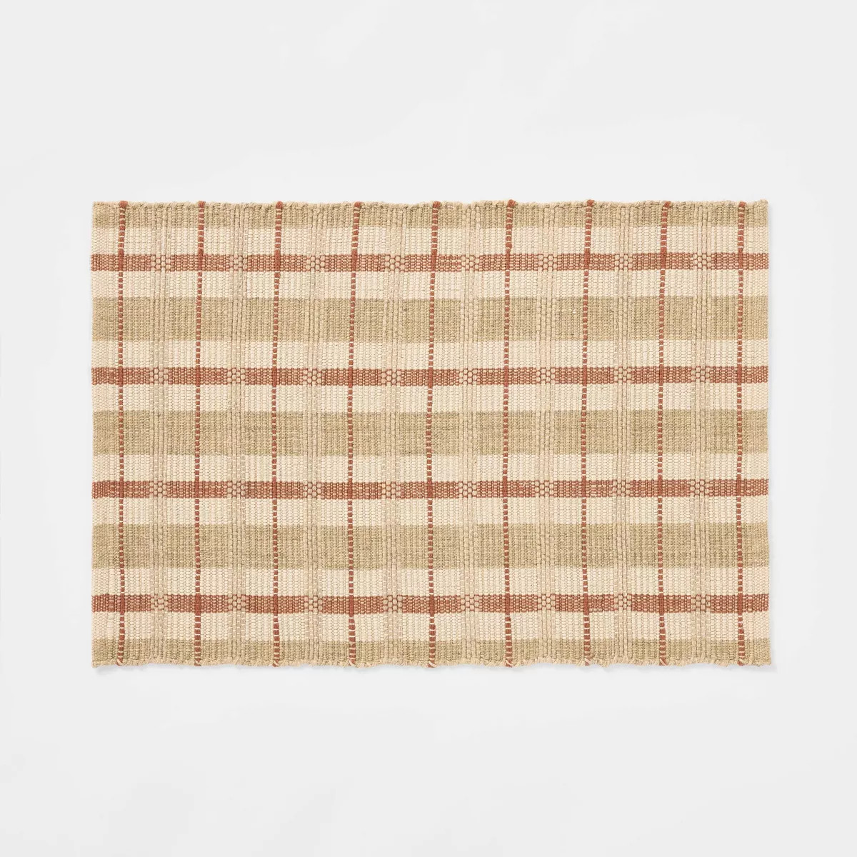 2'1"x3'2" Plaid Scatter Woven Accent Rug Brown - Threshold™ designed with Studio McGee | Target