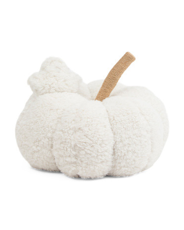 7in Sherpa Pumpkin With Ghost Decor | TJ Maxx