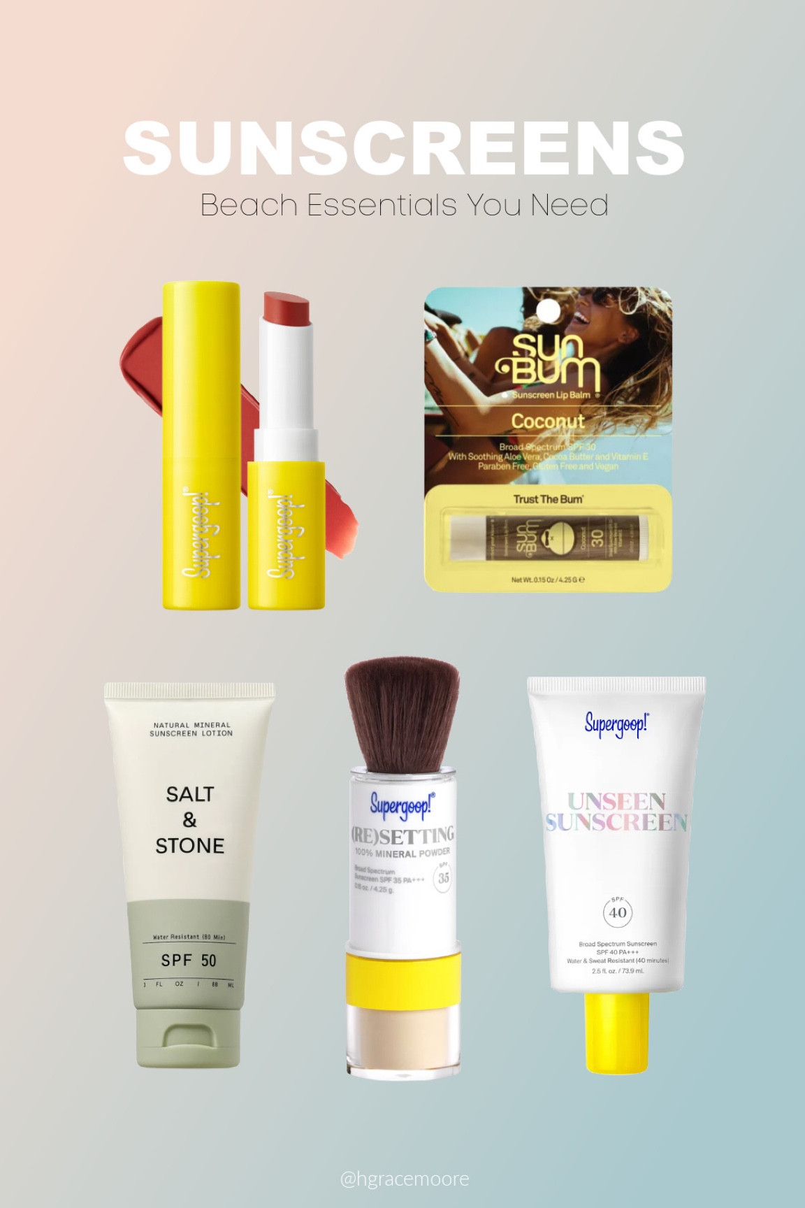 Current sunscreen faves 🏝️☀️ #sunscreens #skincare #supergoop #summer2023 #skincarefaves #sunscreenfaves #cabos 

#LTKunder50 #LTKGiftGuide #LTKbeauty