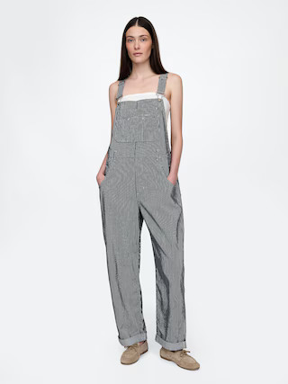 Denim Stripe Loose Overalls | Gap (US)