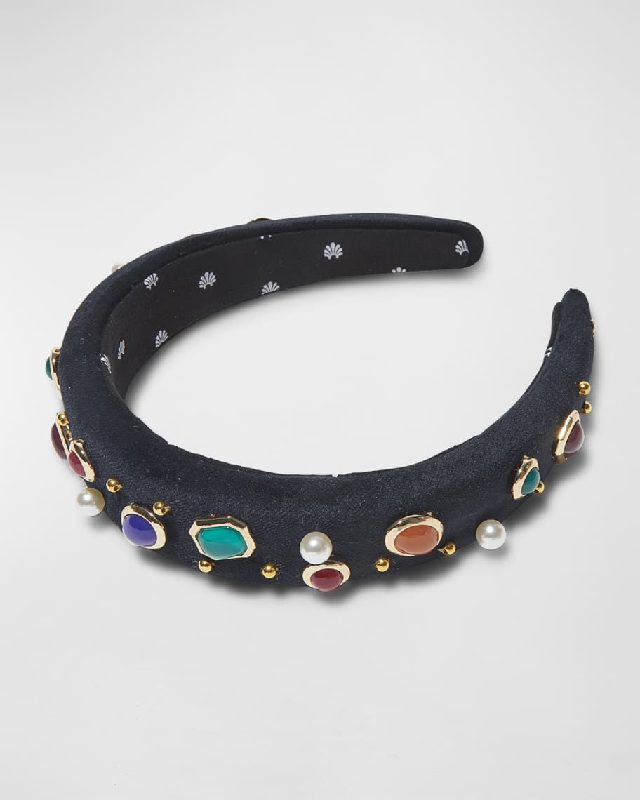 Lele Sadoughi Bezel Jewel Alice Headband | Neiman Marcus