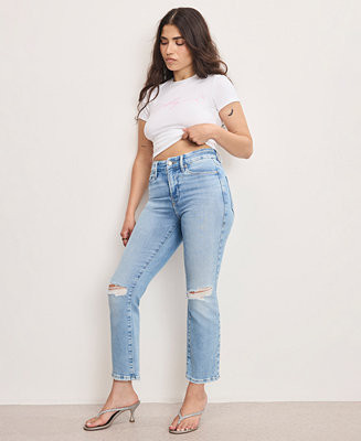 Good American Petite Dolly Joleans Mid Rise Jeans - Macy's | Macy's
