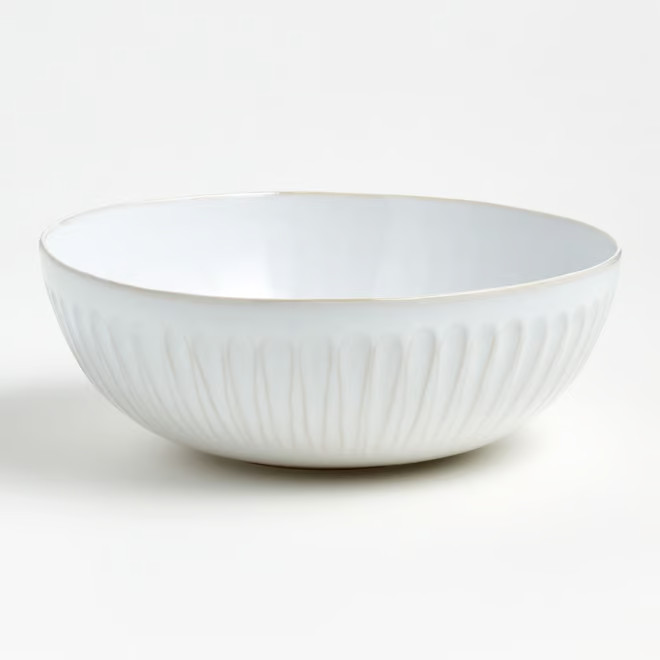 Dover White Serving Bowl + Reviews | Crate & Barrel | Crate & Barrel