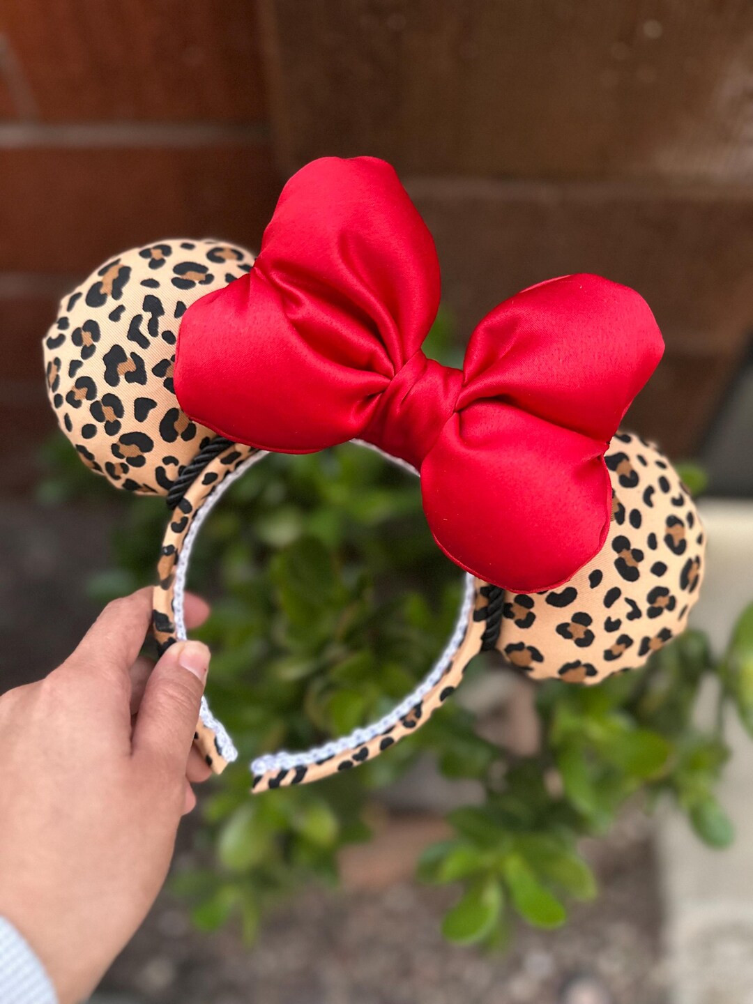 Cheetah Minnie Ears - Etsy | Etsy (US)