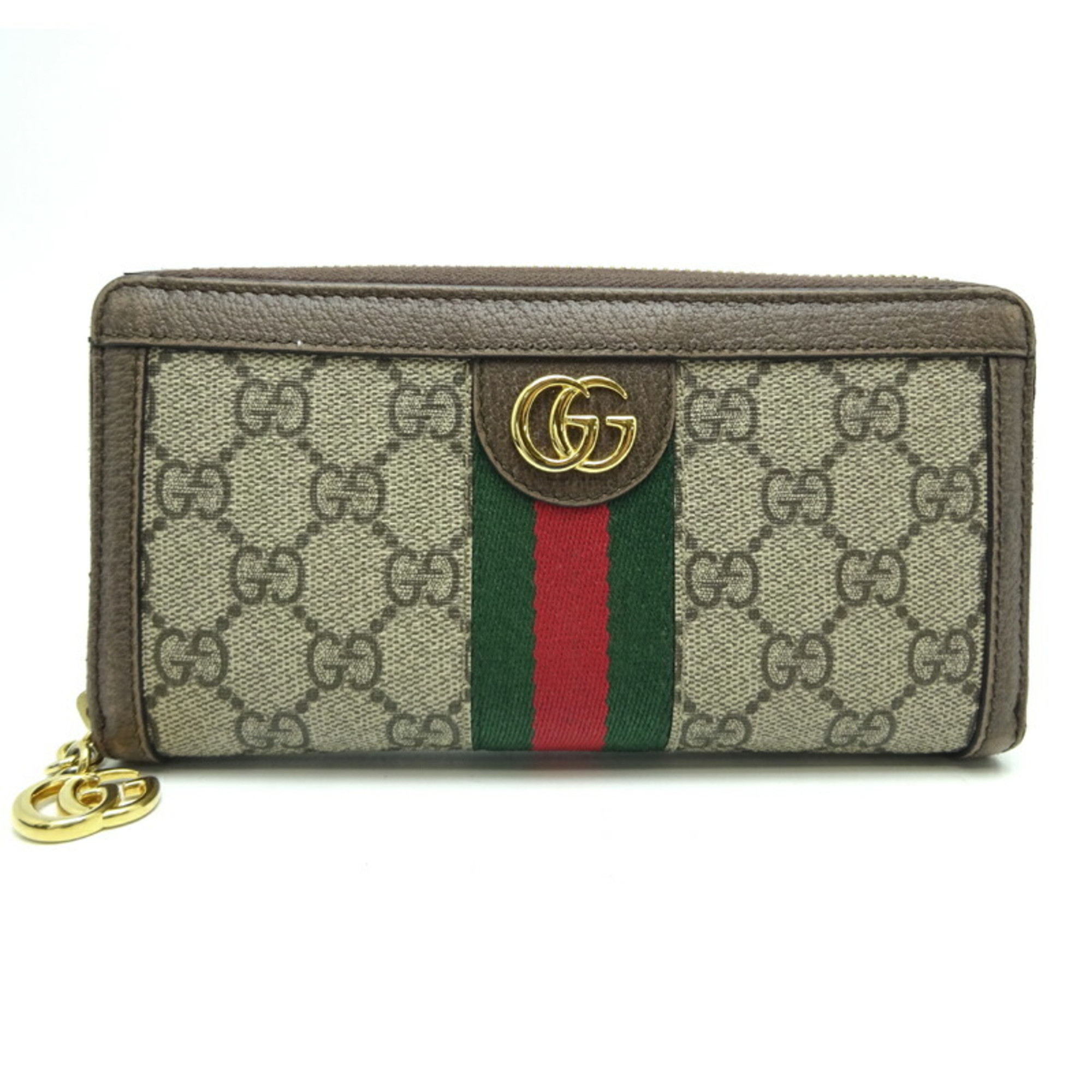 Pre-Owned Gucci Ofodia GG Wallet Women's Long 523154 Supreme Beige x Green/Red/Green (Good) | Walmart (US)