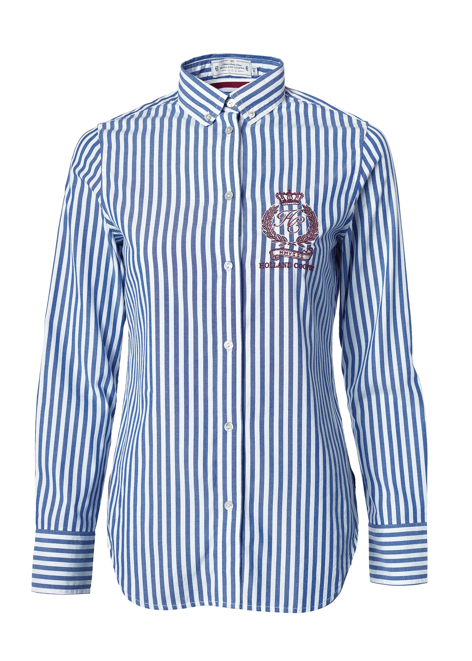 Classic Button Down Shirt (Navy Stripe) | Holland Cooper