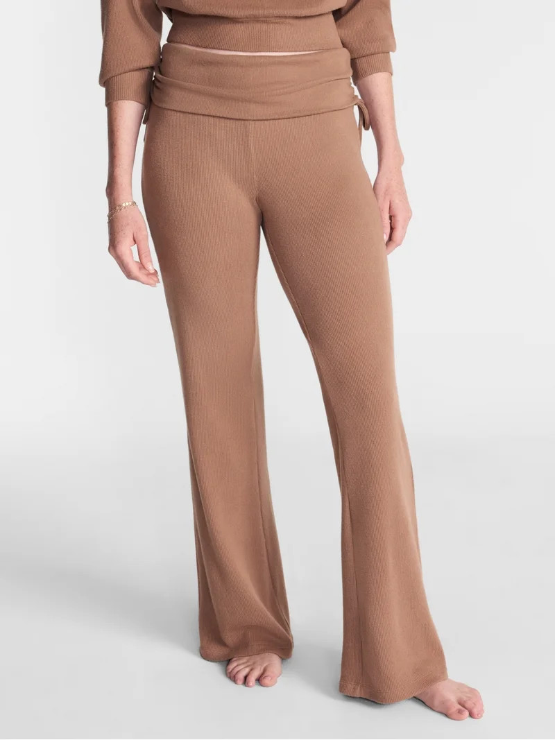 No Boundaries Waffle Knit Pants, 32'' Inseam, Women's XXS-XXL | Walmart (US)