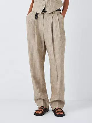 John Lewis Stripe Linen Trousers | John Lewis (UK)